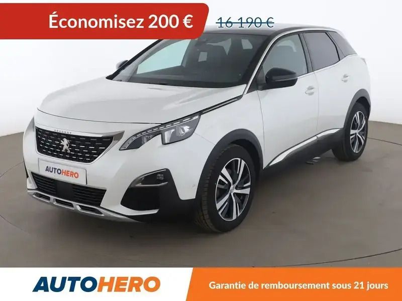 Blanc Utilisé 2017 Peugeot 3008 GT-line SUV | 15 590 € (Prix juste) - Image 1/2