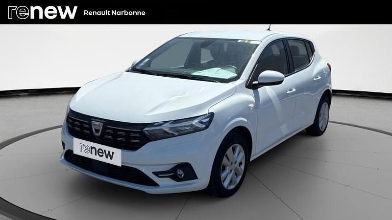 Blanc Utilisé 2022 Dacia Sandero Comfort Citadine | 12 390 € (Bon prix) - Image 1/4