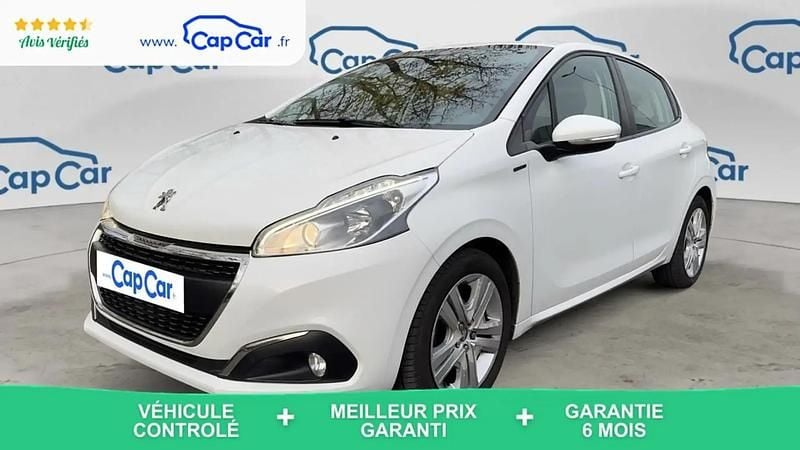 Blanc Utilisé 2019 Peugeot 208 Signature Sky Citadine | 6 990 € (Bon prix) - Image 1/4