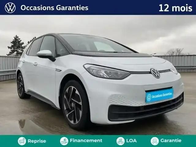 Occasion VW ID.3 Active 150 kW (204 ch) 2022 Blanc glacier métal/toit/hayon noir Citadine