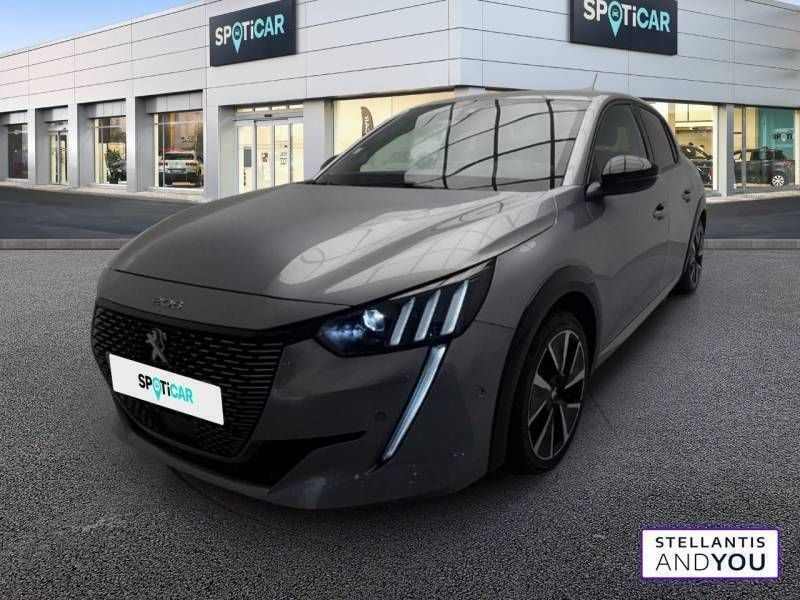 Gris Utilisé 2020 Peugeot e-208 GT-line Citadine | 13 690 € (Prix juste) - Image 1/3