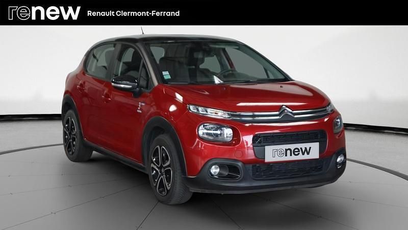 Rouge Utilisé 2019 Citroën C3 PureTech Citadine | 9 490 € (Prix juste) - Image 1/4