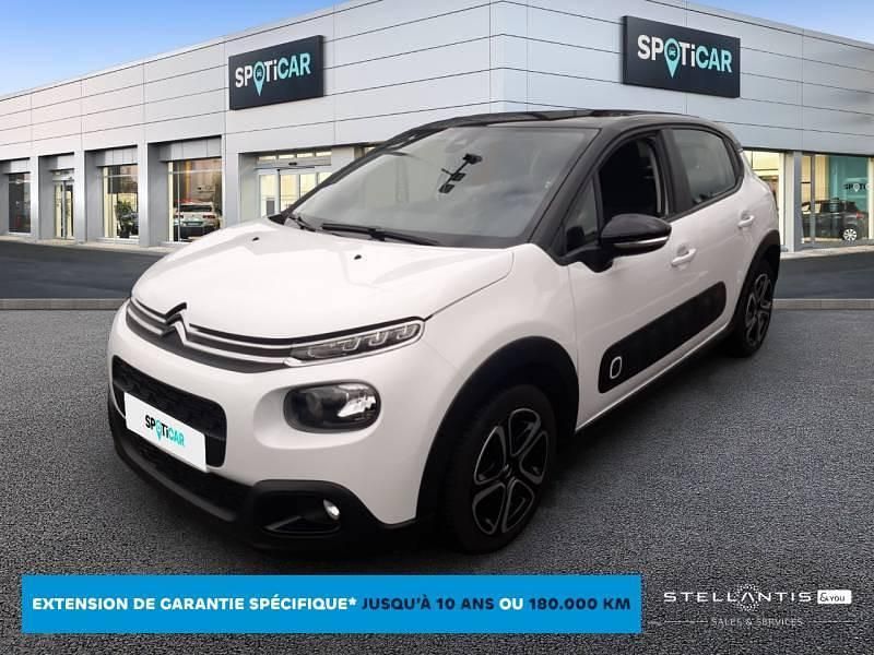 Blanc Utilisé 2019 Citroën C3 PureTech Citadine | 9 490 € (Prix juste) - Image 1/4