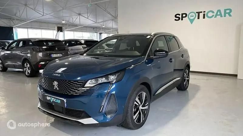 Bleu célèbes (m) Utilisé 2022 Peugeot 3008 GT SUV | 29 999 € (Prix cher) - Image 1/4