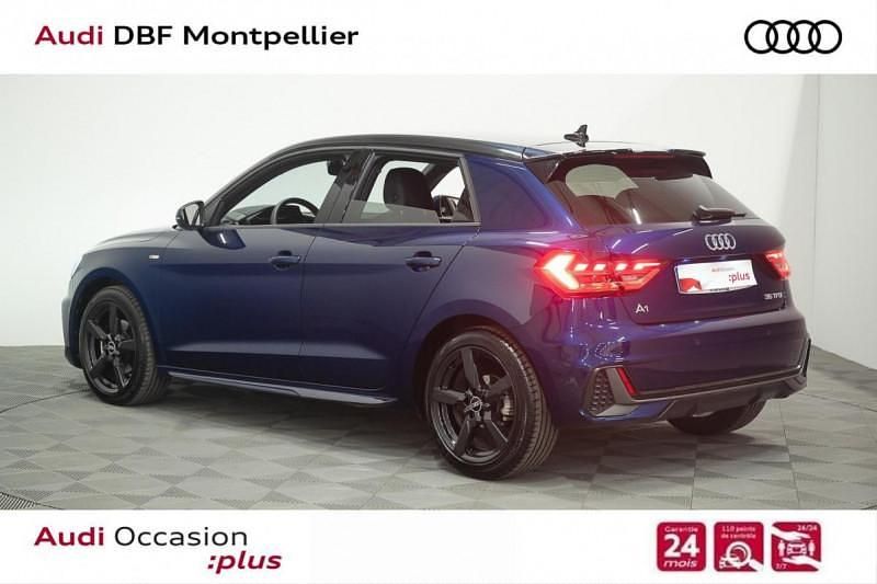Occasion Audi A1 Sportback S-Line 150 ch (110 kW) 2024 Bleu navarre métallisé noir mythe métallisé Citadine