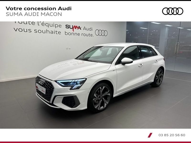 Blanc Utilisé 2023 Audi A3 Sportback S-Line Berline | 32 990 € (Prix juste) - Image 1/3