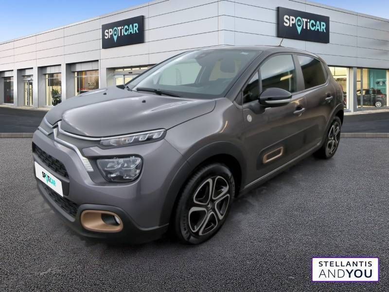 Gris Utilisé 2023 Citroën C3 PureTech Citadine | 12 390 € (Prix juste) - Image 1/3