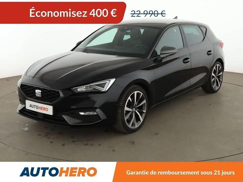 Noir Utilisé 2021 Seat Leon FR Berline | 22 590 € (Prix juste) - Image 1/2