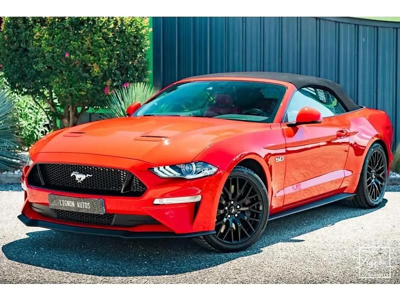 Rouge Occasion 2020 Ford Mustang GT Premium Cabriolet | 50 990 € (Bon prix) - Image 1/4
