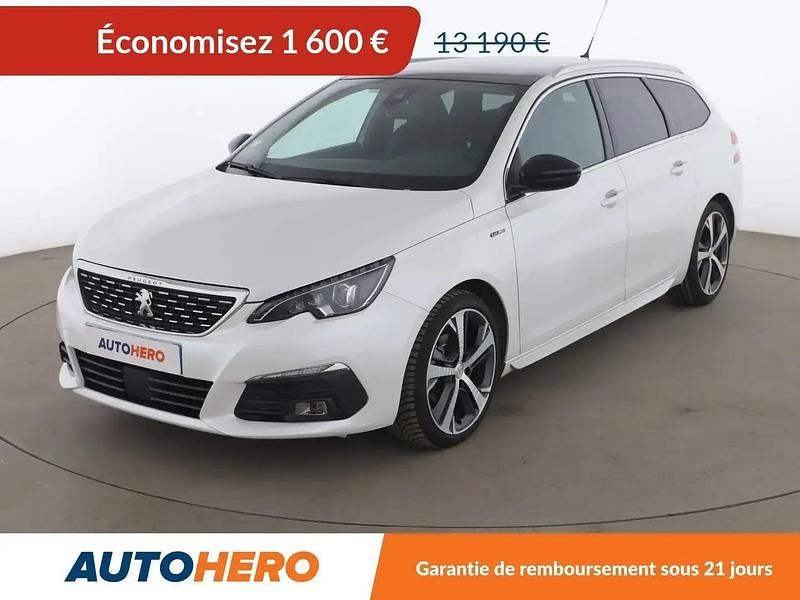 Blanc Occasion 2018 Peugeot 308 SW GT-line Break | 11 590 € (Bon prix) - Image 1/2