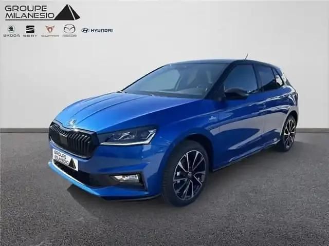Bleu racing toit noir Occasion 2024 Skoda Fabia Berline | 21 390 € (Prix cher) - Image 1/4