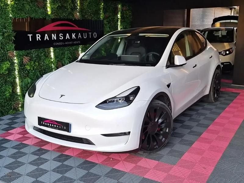Blanc Occasion 2022 Tesla Model Y Performance SUV | 30 990 € (Prix juste) - Image 1/4