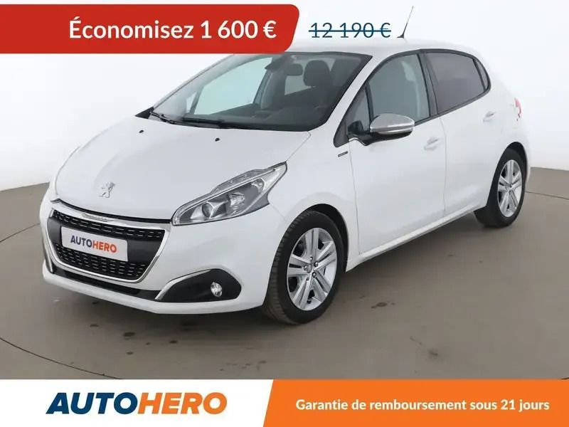 Blanc Utilisé 2019 Peugeot 208 Signature Sky Citadine | 10 590 € (Bon prix) - Image 1/2