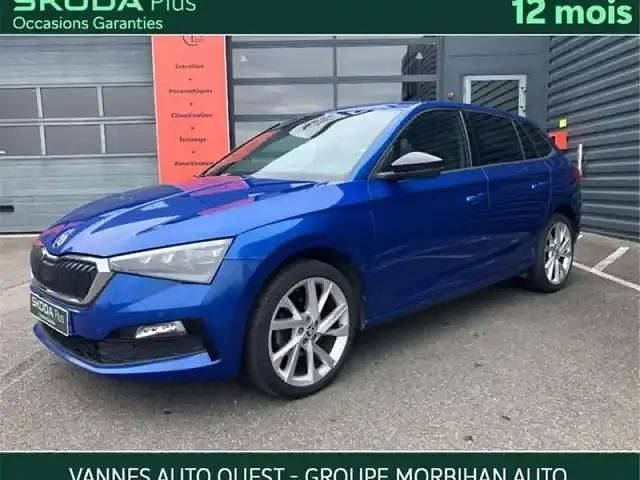 Occasion Skoda Scala 150 ch (110 kW) 2019 Bleu, métallisé, bleu racing Citadine