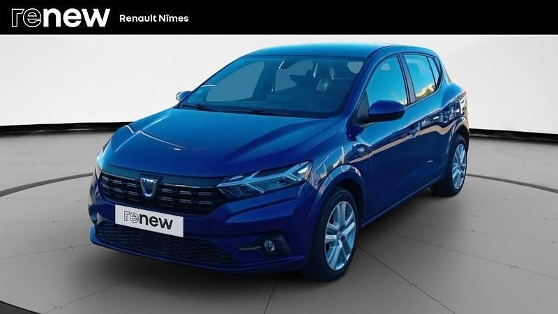 Bleu Occasion 2021 Dacia Sandero Comfort Citadine | 11 499 € (Bon prix) - Image 1/4