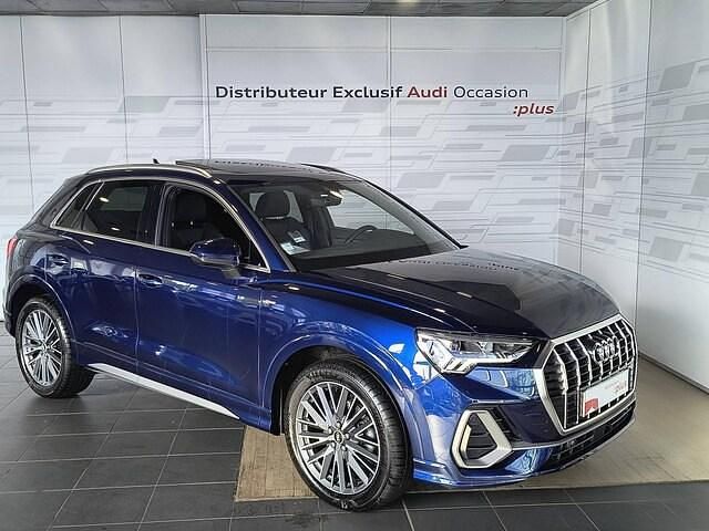 Bleu navarre métallisé Utilisé 2022 Audi Q3 S-Line SUV | 38 490 € - Image 1/4