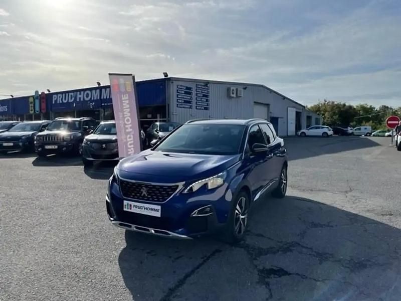 Bleu toit noir Occasion 2019 Peugeot 3008 GT-line Berline | 16 990 € (Prix cher) - Image 1/4