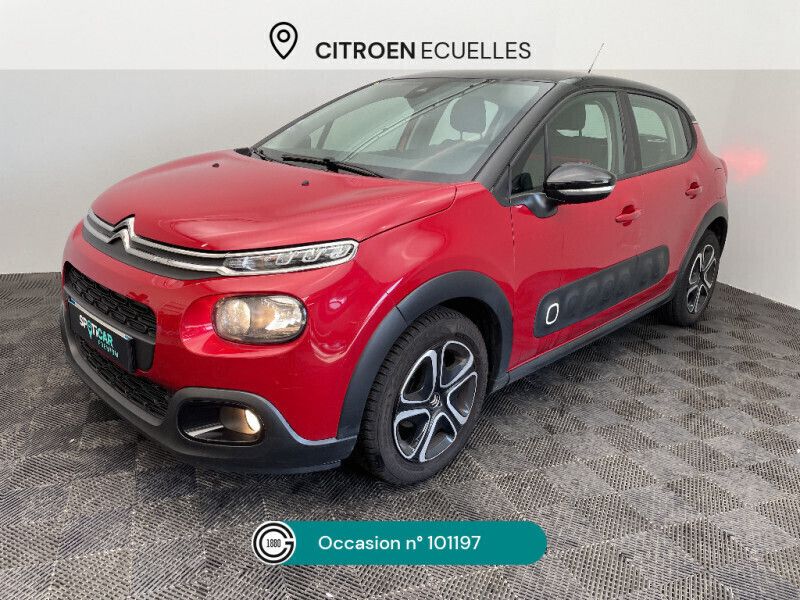 Rouge Utilisé 2020 Citroën C3 PureTech Citadine | 9 990 € (Bon prix) - Image 1/4