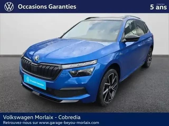 Bleu racing métallisé Occasion 2022 Skoda Kamiq Monte Carlo SUV | 23 490 € (Prix assez cher) - Image 1/4