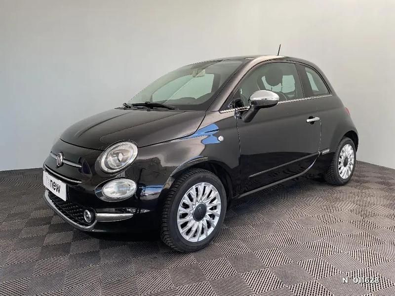 Noir Utilisé 2018 Fiat 500 Lounge Citadine | 9 990 € (Prix juste) - Image 1/4