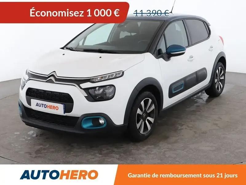 Blanc Utilisé 2021 Citroën C3 PureTech Citadine | 10 090 € (Prix juste) - Image 1/2