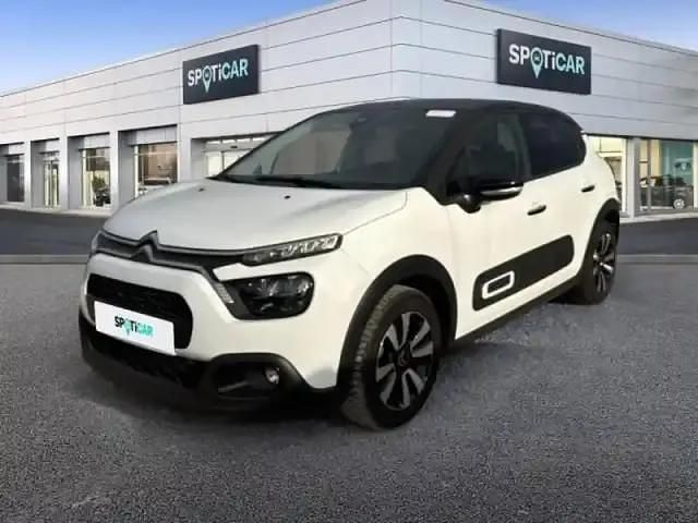 Blanc banquise (o) noir perla nera Occasion 2023 Citroën C3 PureTech Berline | 11 938 € (Bon prix) - Image 1/4