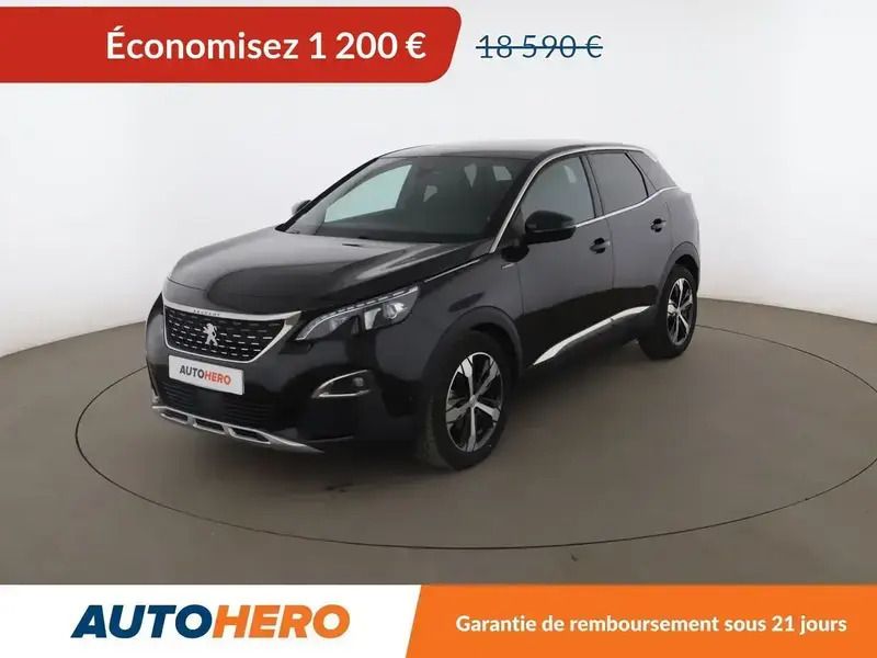 Noir Utilisé 2017 Peugeot 3008 GT-line SUV | 17 390 € (Prix juste) - Image 1/2