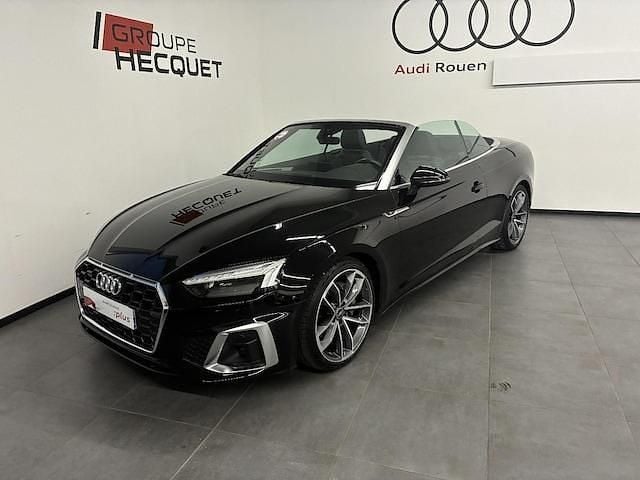 Noir mythe métallisé Occasion 2023 Audi A5 Cabriolet S-Line Cabriolet | 44 990 € (Prix juste) - Image 1/4