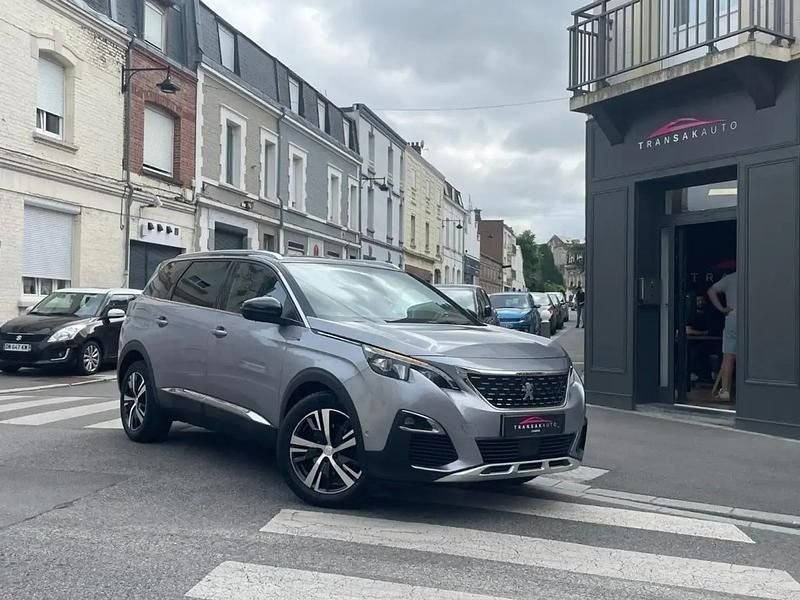 Gris Utilisé 2018 Peugeot 5008 GT-line Monospace | 16 990 € (Bon prix) - Image 1/4