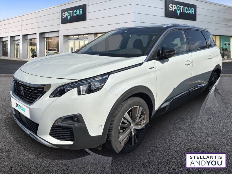 Blanc Utilisé 2019 Peugeot 5008 GT-line Monospace | 20 790 € (Prix assez cher) - Image 1/3