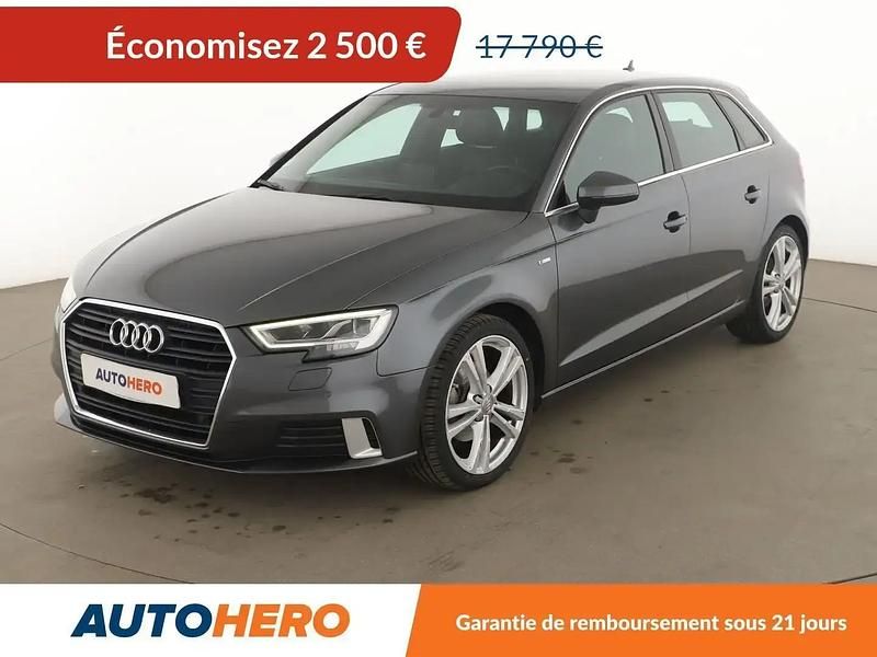 Gris Utilisé 2018 Audi A3 S-Line Berline | 15 290 € (Bon prix) - Image 1/2