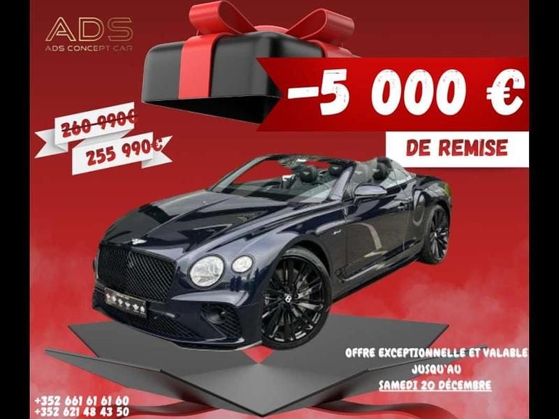 Occasion Bentley Continental GT Convertible 659 ch (484 kW) 2022 Bleu Cabriolet