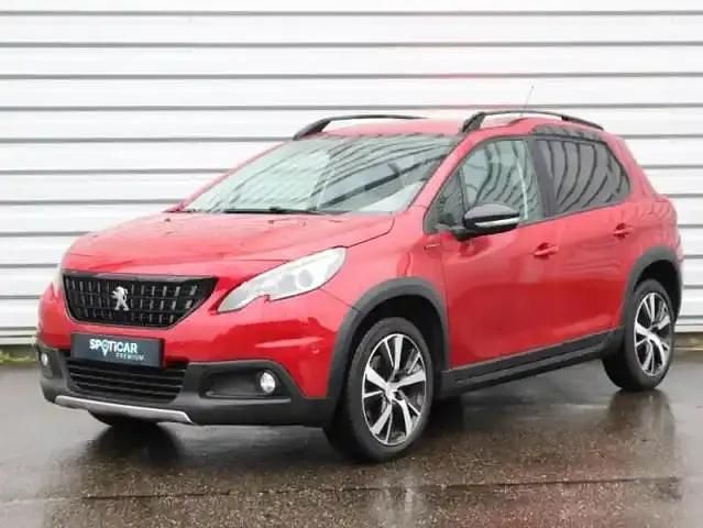 Rouge ultimate Utilisé 2018 Peugeot 2008 GT-line SUV | 10 400 € (Prix juste) - Image 1/4
