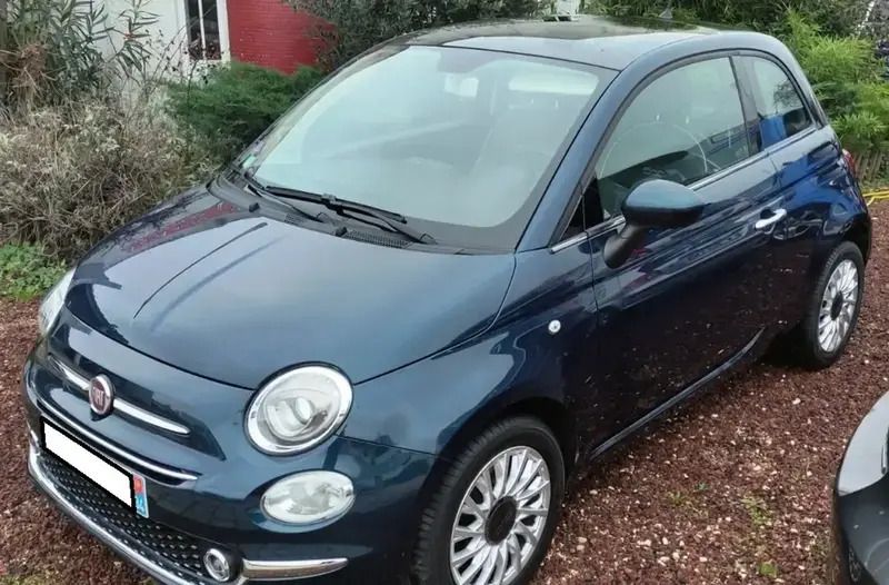 Bleu Utilisé 2019 Fiat 500 Lounge Berline | 9 990 € (Prix juste) - Image 1/4