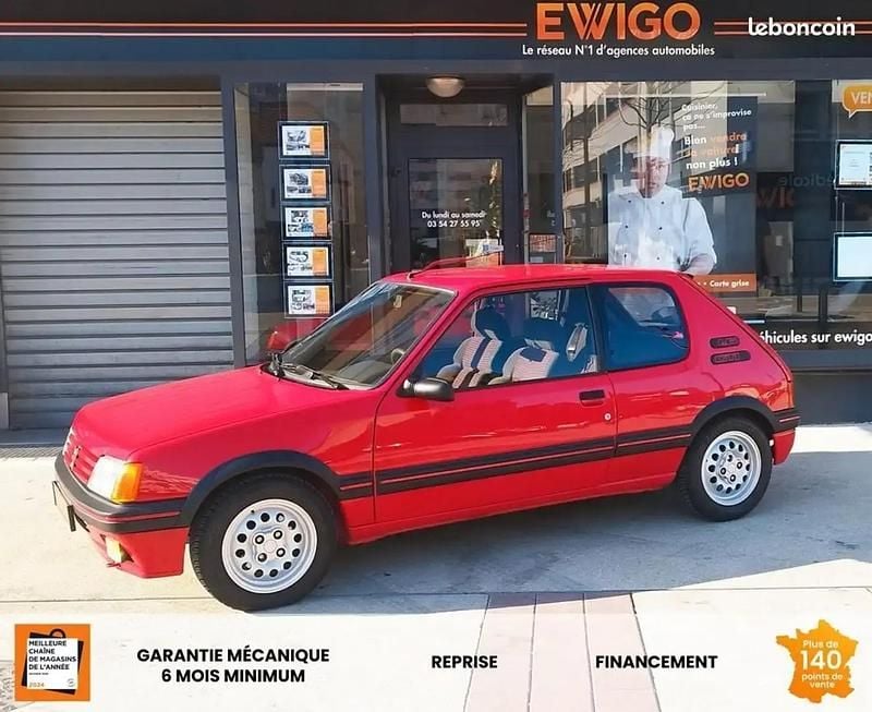 Rouge Occasion 1989 Peugeot 205 GTi Berline | 18 290 € - Image 1/4