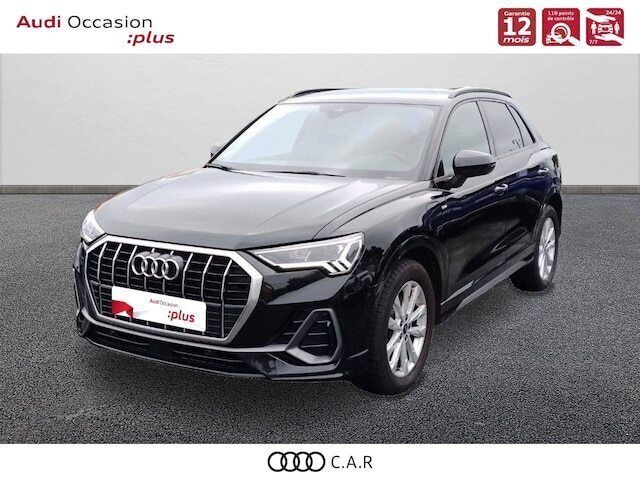 Noir mythic métallisé Occasion 2021 Audi Q3 S-Line SUV | 30 890 € - Image 1/4