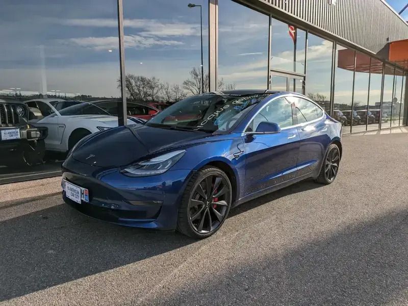 Bleu Utilisé 2019 Tesla Model 3 Performance Berline | 32 490 € (Prix juste) - Image 1/4