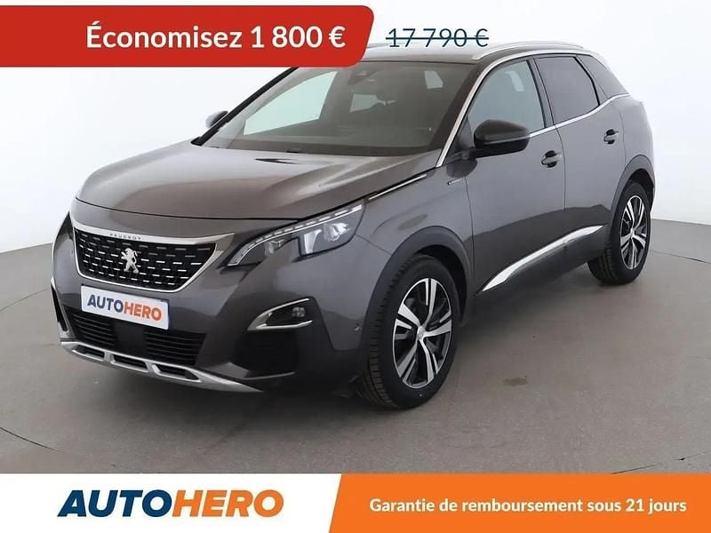 Gris Utilisé 2018 Peugeot 3008 GT-line SUV | 15 590 € (Bon prix) - Image 1/2