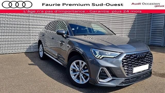 Gris daytona nacré Utilisé 2021 Audi Q3 Sportback S-Line SUV | 34 990 € (Prix juste) - Image 1/4
