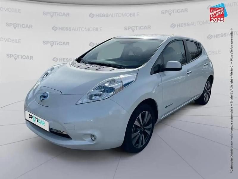 Blanc lunaire Occasion 2018 Nissan Leaf Tekna Citadine | 7 499 € (Super prix) - Image 1/4