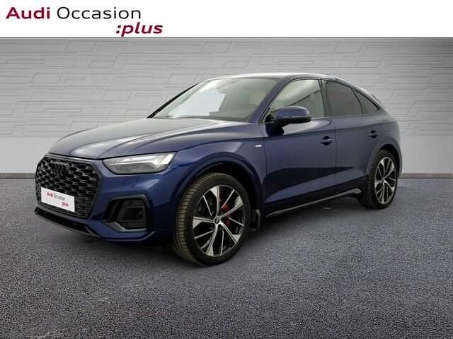 Bleu navarre métallisé Utilisé 2021 Audi Q5 S-Line SUV | 41 990 € (Prix juste) - Image 1/4