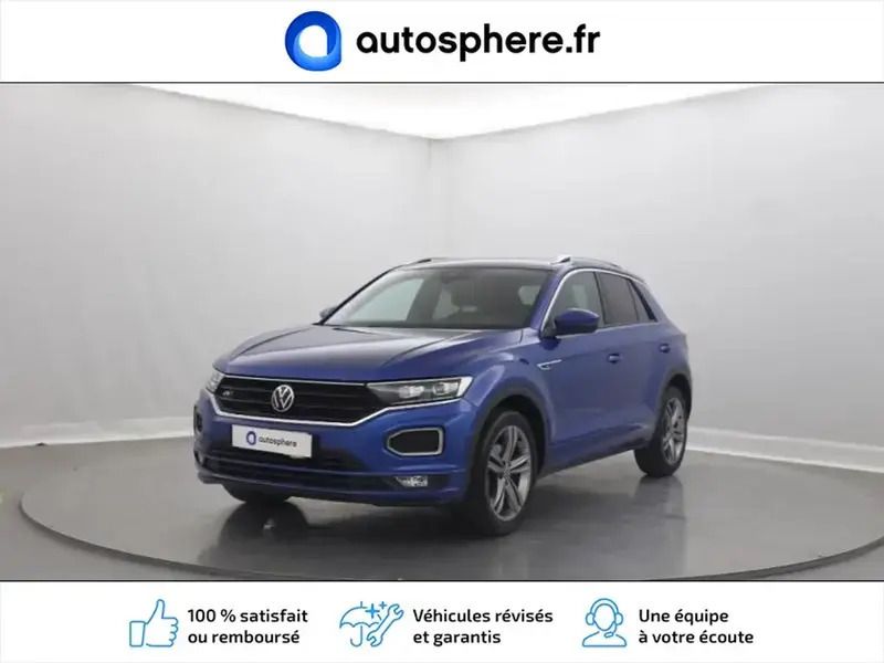 Bleu Utilisé 2020 VW T-Roc R-line SUV | 22 499 € (Prix juste) - Image 1/4