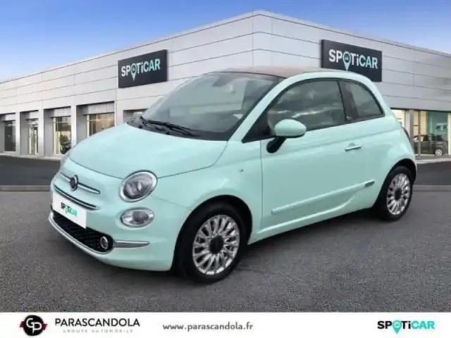 Coloris pastel extra série mint green Occasion 2020 Fiat 500C Lounge Cabriolet | 13 690 € (Prix juste) - Image 1/4
