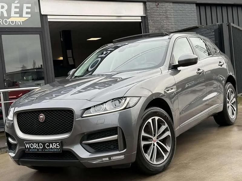 Gris Occasion 2016 Jaguar F-Pace R-Sport SUV | 21 990 € (Prix cher) - Image 1/4