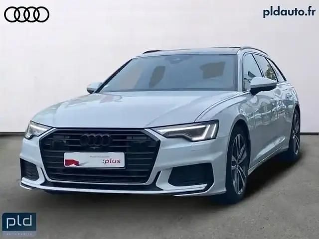 Blanc glacier métallisé Utilisé 2021 Audi A6 S-Line Break | 40 990 € (Prix assez cher) - Image 1/4