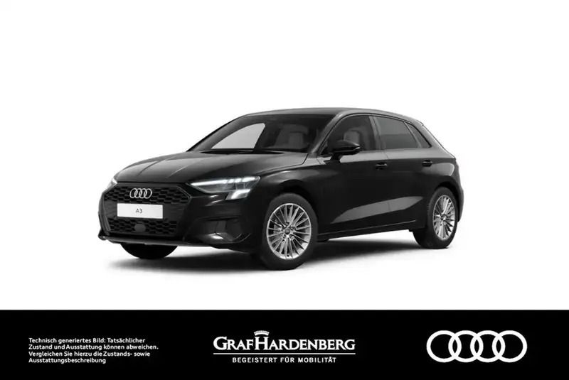 Noir Utilisé 2023 Audi A3 Sportback Berline | 30 980 € (Prix juste) - Image 1/4