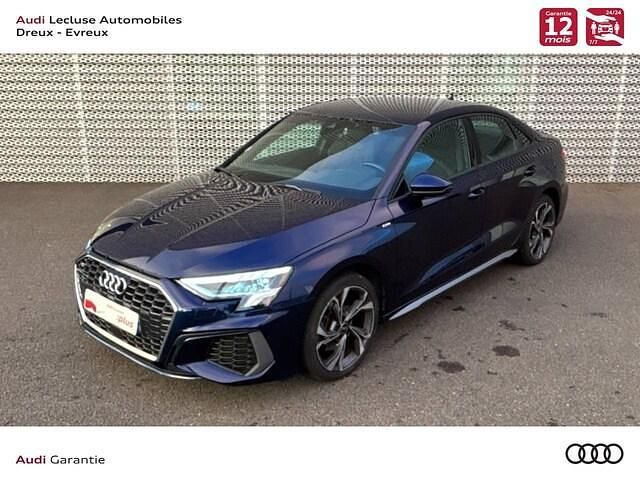 Bleu navarre métallisé Occasion 2022 Audi A3 S-Line Berline | 28 690 € - Image 1/4