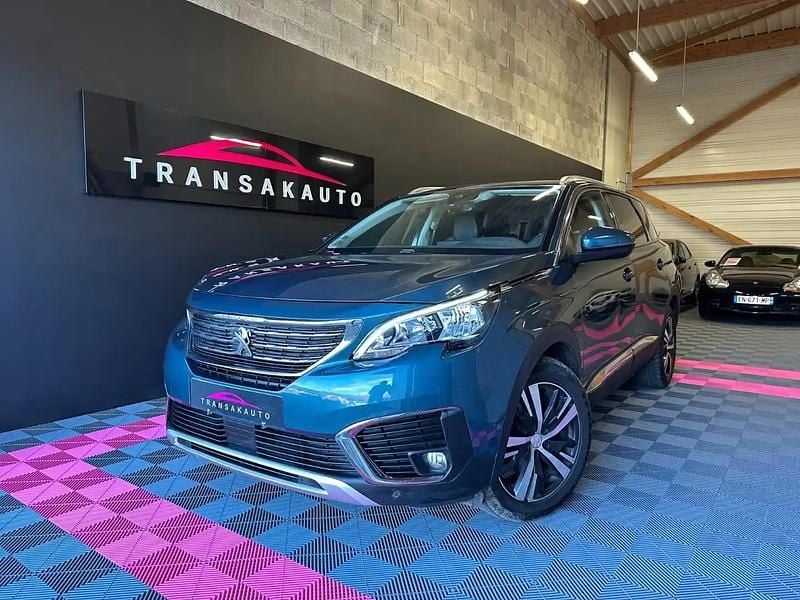 Bleu Utilisé 2018 Peugeot 5008 Allure Monospace | 13 990 € (Bon prix) - Image 1/4