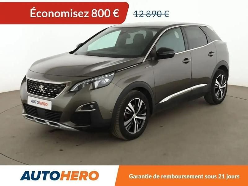 Gris Occasion 2018 Peugeot 3008 GT-line SUV | 12 090 € (Bon prix) - Image 1/2