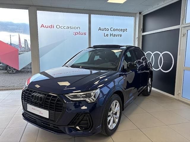 Bleu navarre métallisé Occasion 2025 Audi Q3 S-line plus SUV | 42 990 € (Prix juste) - Image 1/4